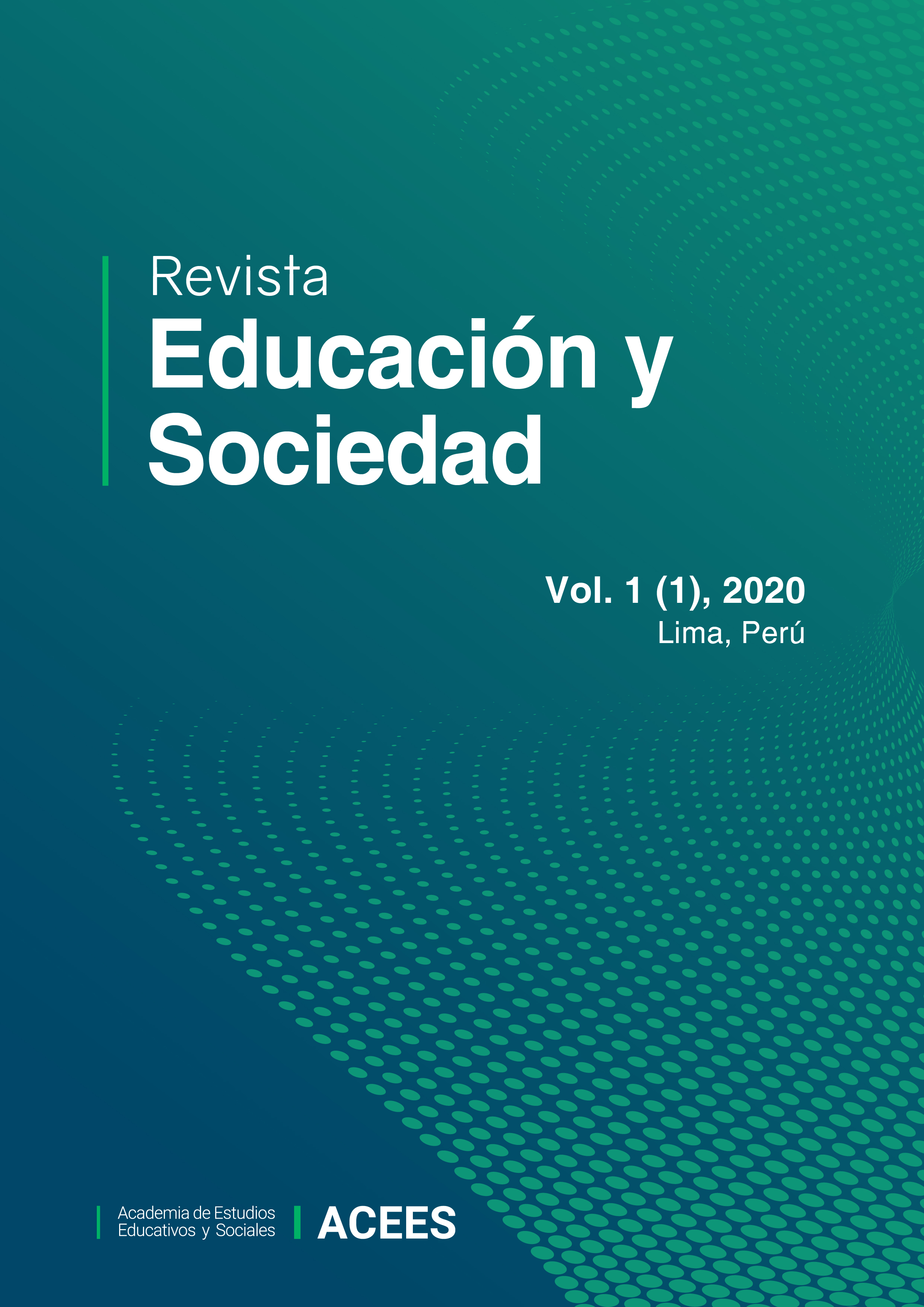 Portada del volumen 1 y número 1 de la Revista Educación y Sociedad